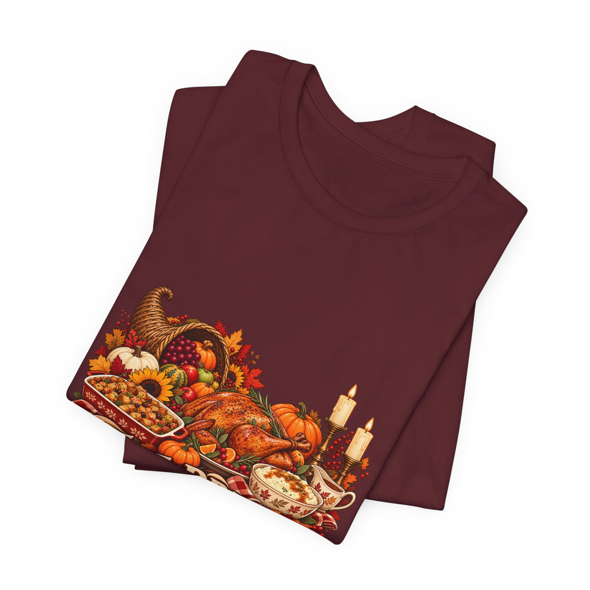 Eat Drink Be Thankful Thanksgiving Tee | Cornucopia Harvest Fall Shirt