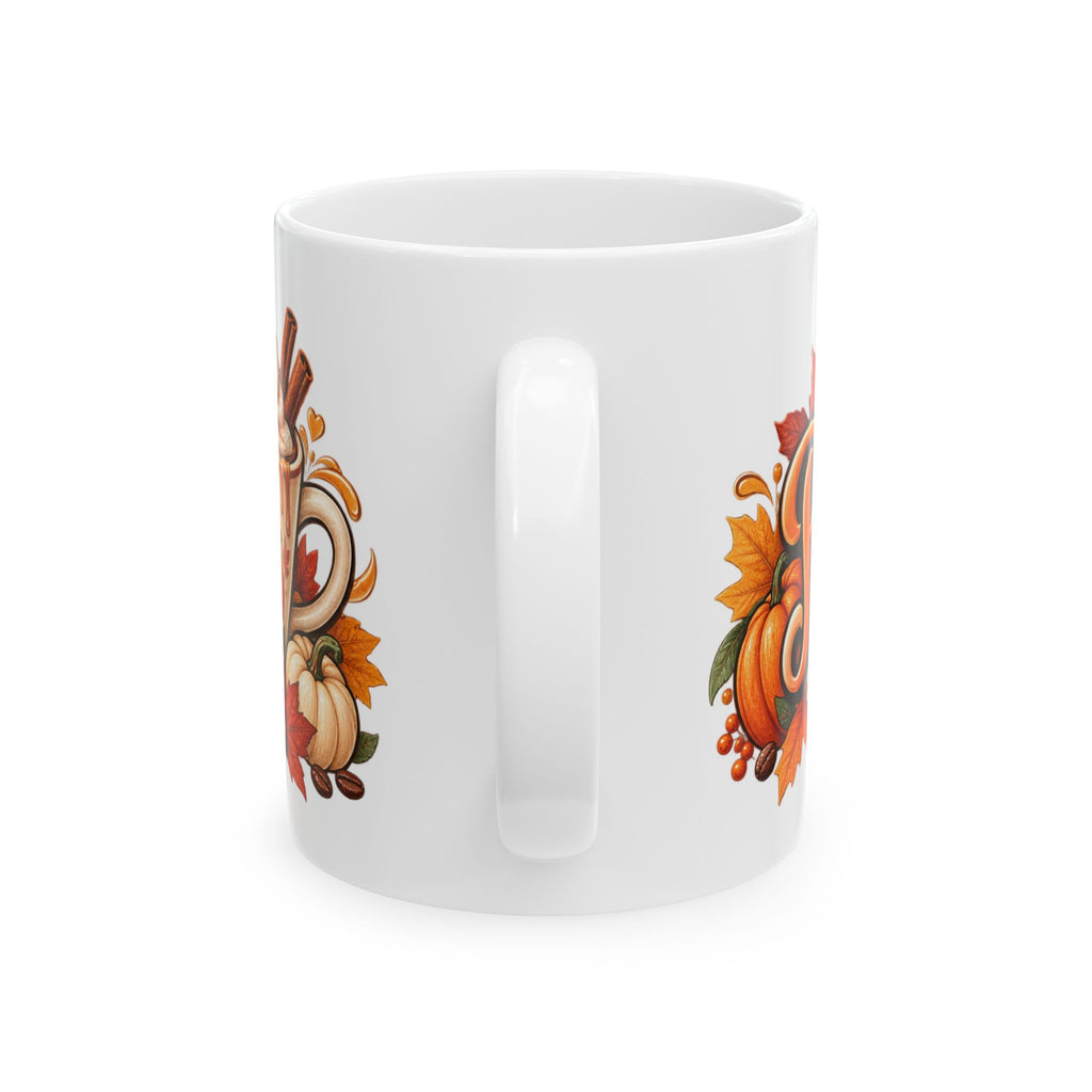 But First Pumpkin Spice Latte Mug | Fall Coffee Typography, Autumn Leaves