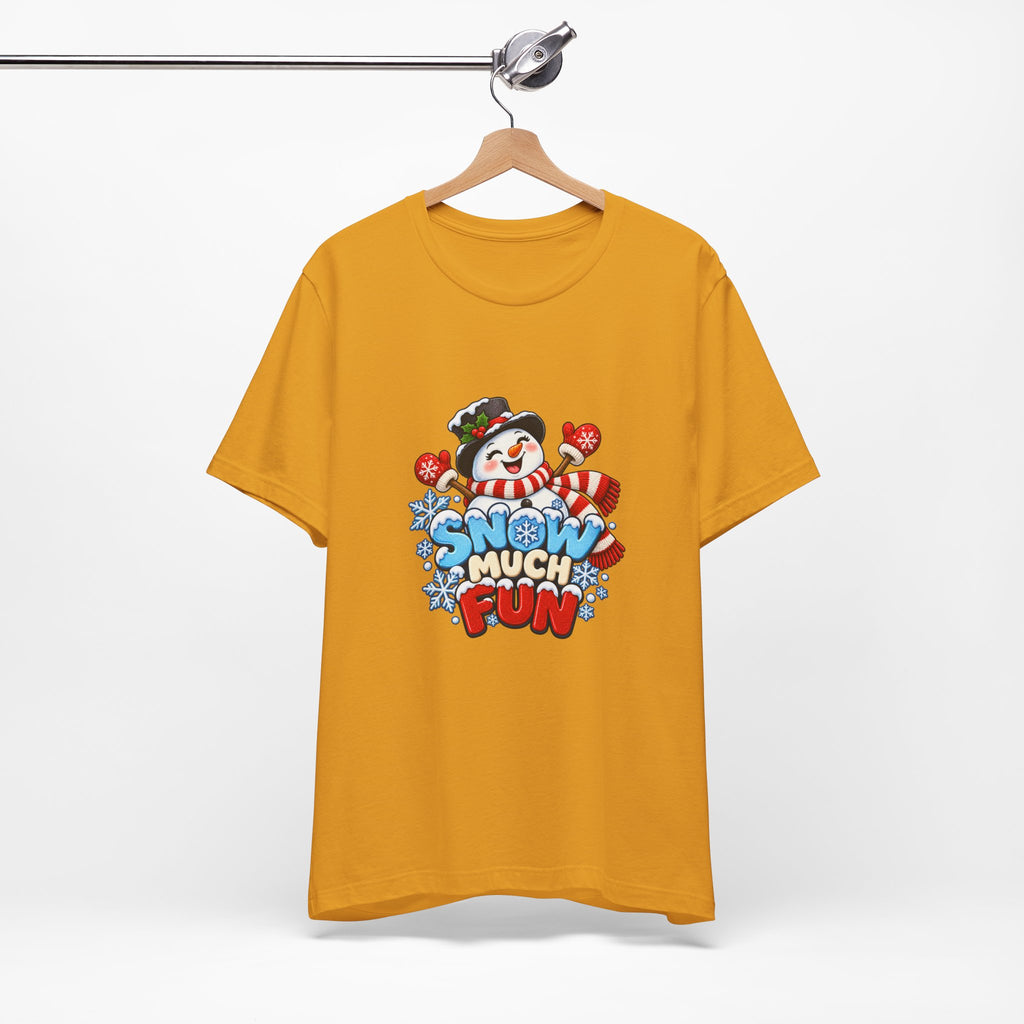 Snow Much Fun T-Shirt – Cute Snowman Holiday Tee