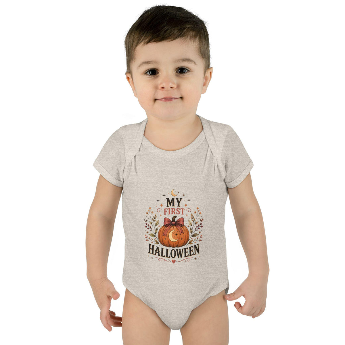 My First Halloween Infant Bodysuit | Pumpkin Illustration