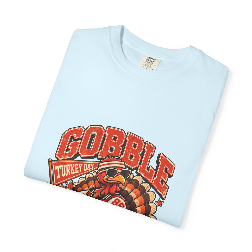 Gobble Squad Turkey Football Helmet T-Shirt | Thanksgiving Turkey Sports Tee