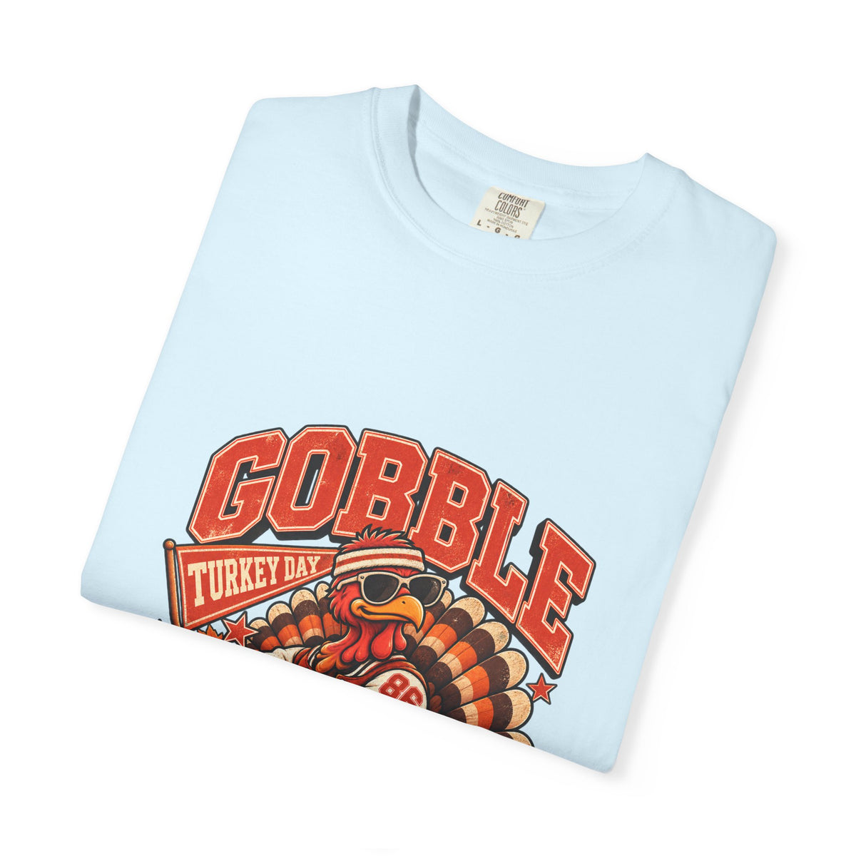 Gobble Squad Turkey Football Helmet T-Shirt | Thanksgiving Turkey Sports Tee