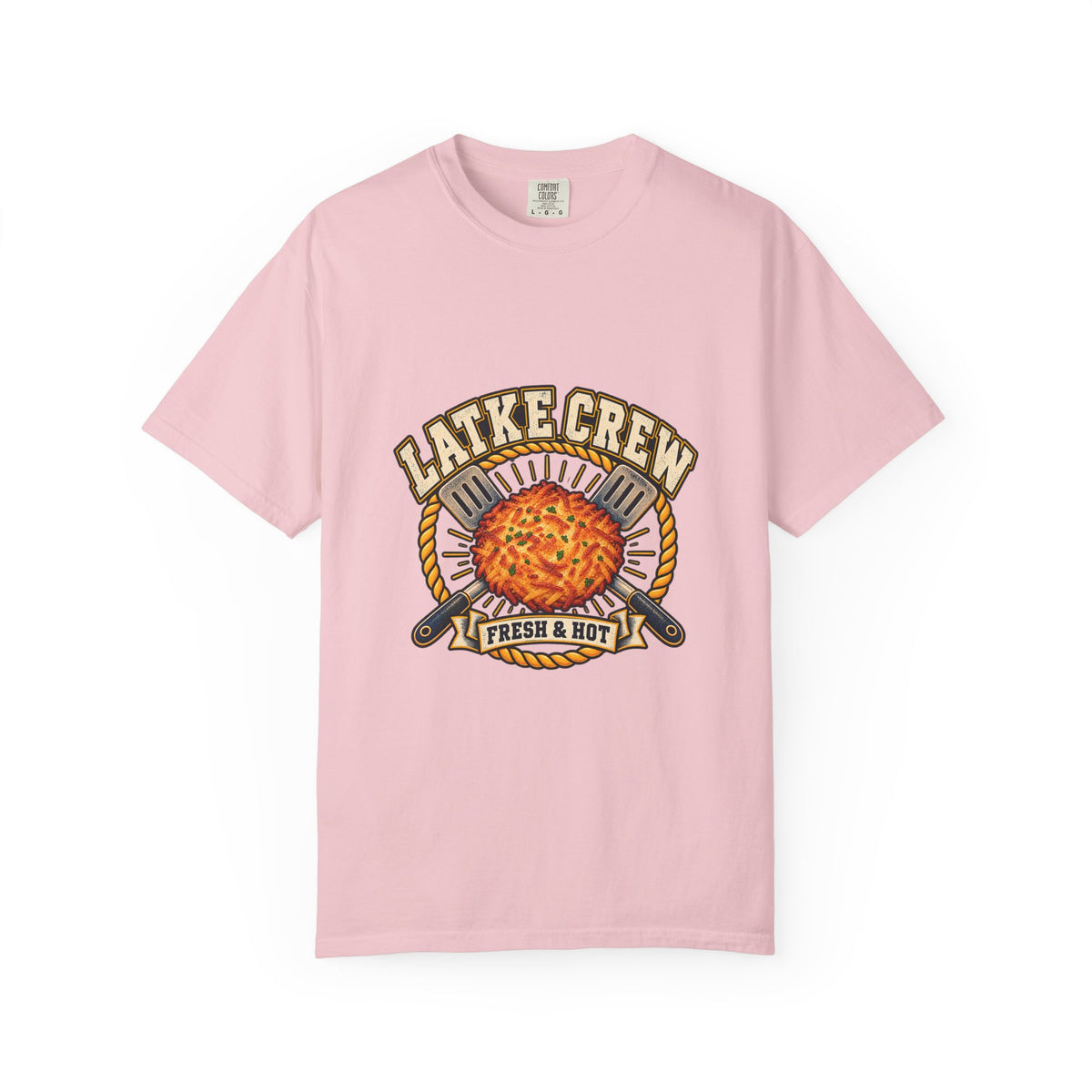 Latke Crew Illustration T-Shirt | Hanukkah Potato Pancake Design