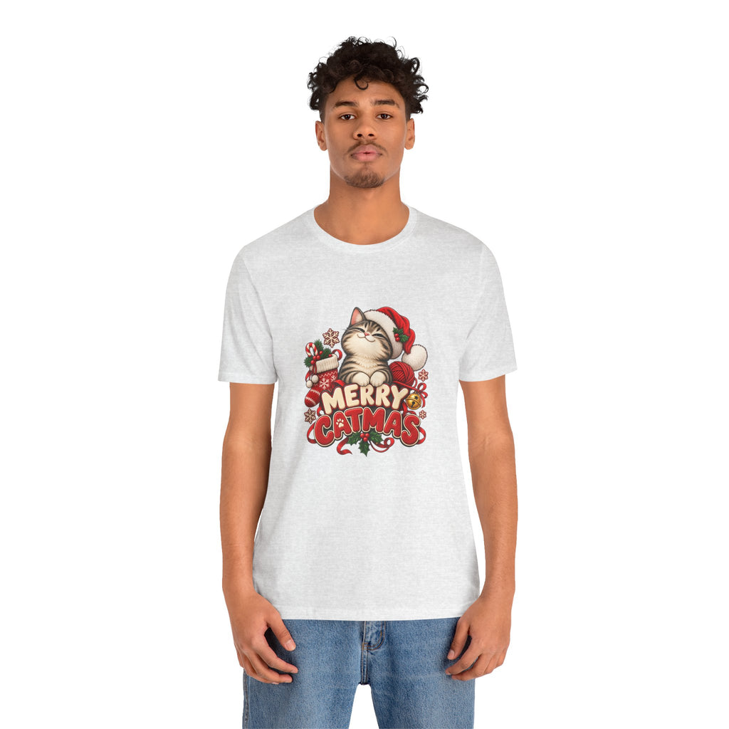 Merry Catmas T-Shirt – Cute Christmas Cat Holiday Tee