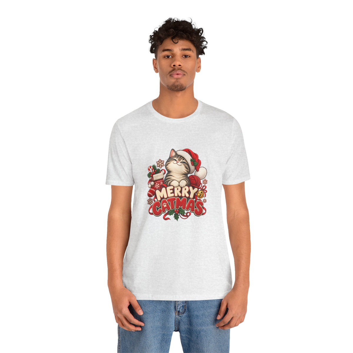 Merry Catmas T-Shirt – Cute Christmas Cat Holiday Tee