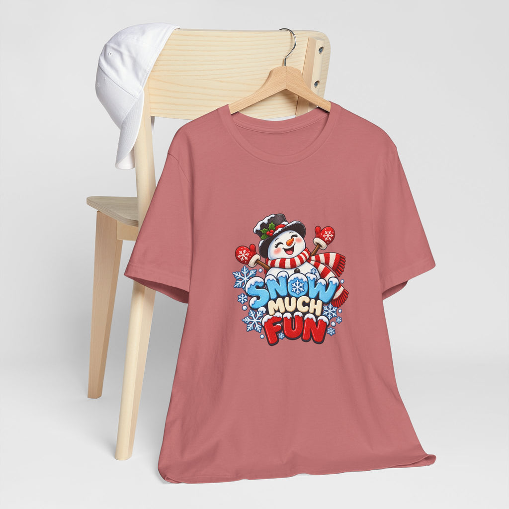Snow Much Fun T-Shirt – Cute Snowman Holiday Tee