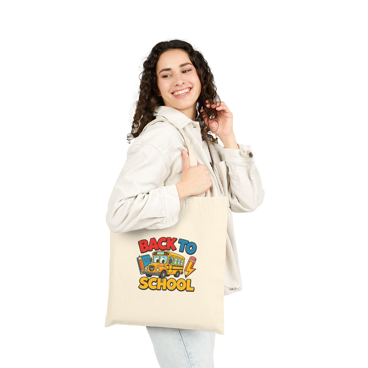 Back To School Schoolbus Kids Tote Bag