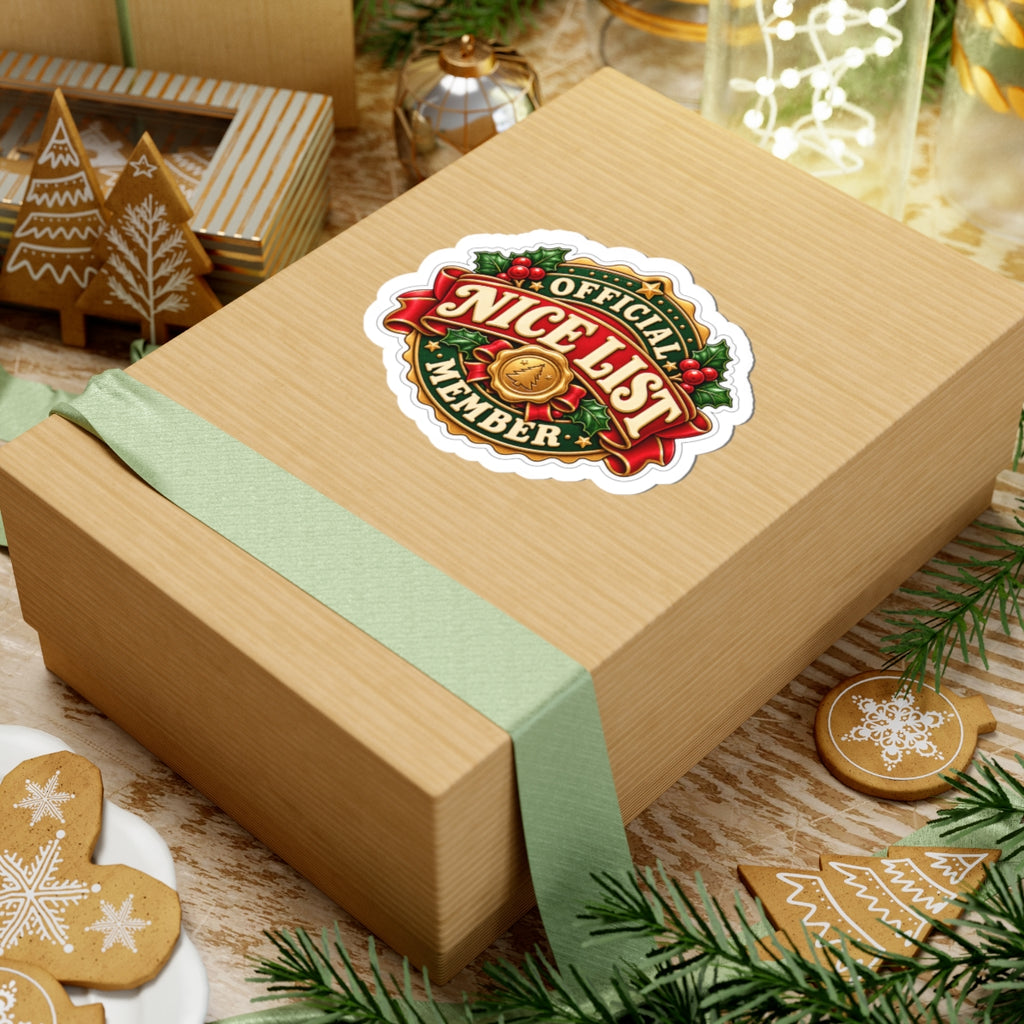 Official Nice List Member Sticker — Festive Holiday Holiday Laptop/Planner Decal