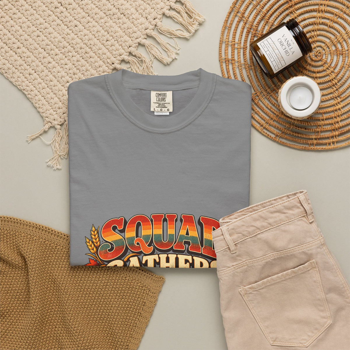 Squad Gathers Here T-Shirt — Retro Thanksgiving Family Reunion Tee, Vintage Fall Gathering Shirt, Friendsgiving