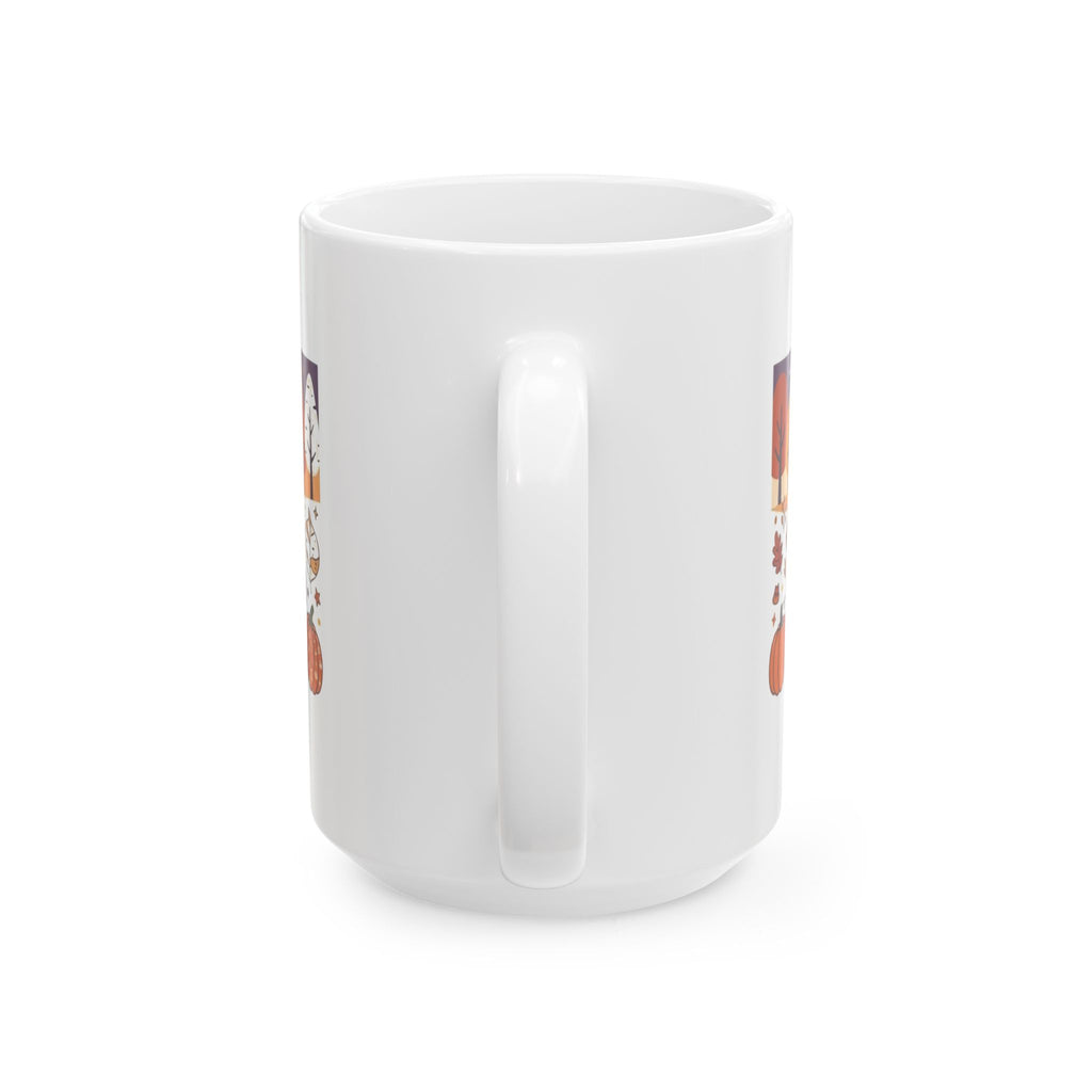 Cute Ghost Drinking Coffee Mug | Halloween Fall Coffee Cup