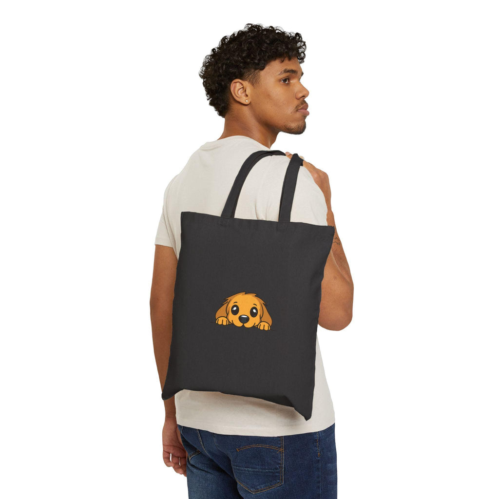 Peeking Puppy Sweat Shorts Tote Bag
