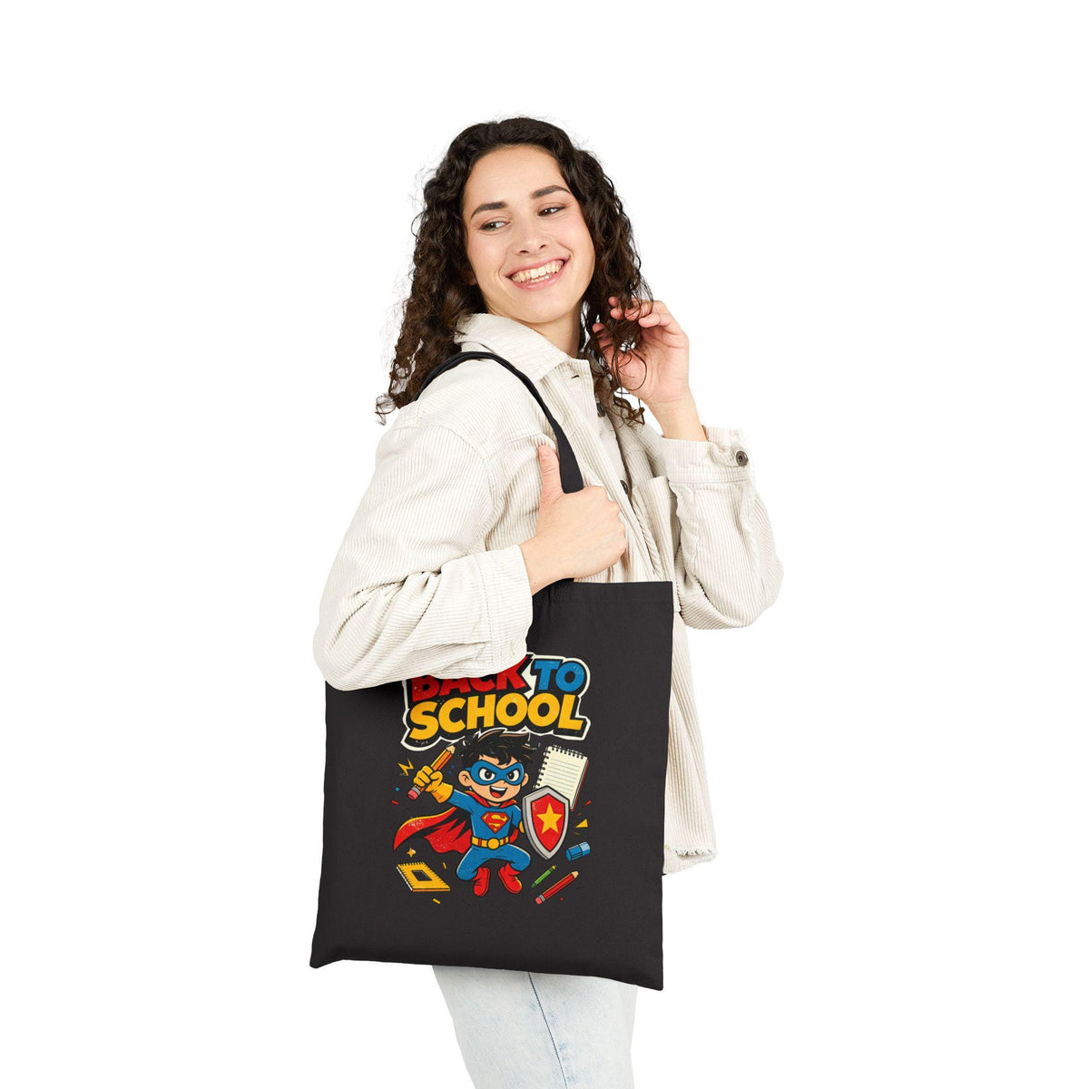 Back To School Superhero Kids Tote Bag