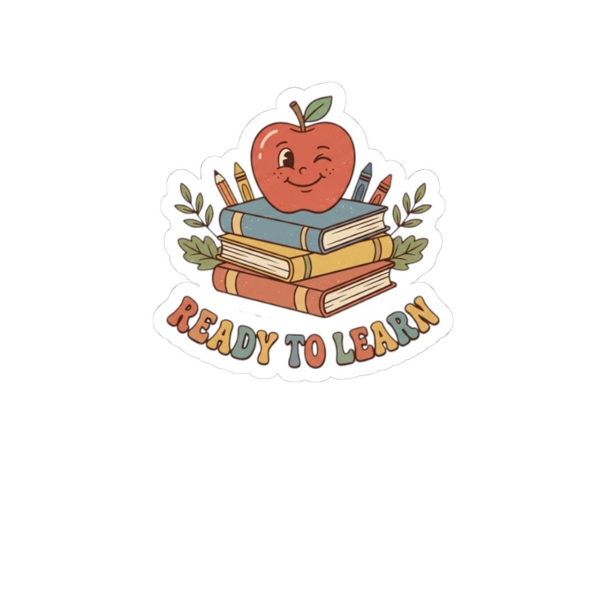 Apple On Books Kids Sticker