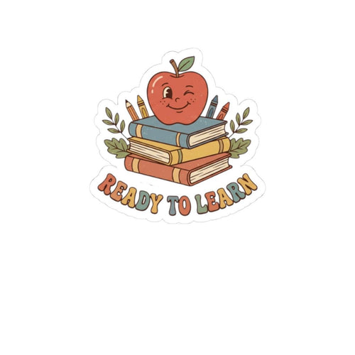Apple On Books Kids Sticker
