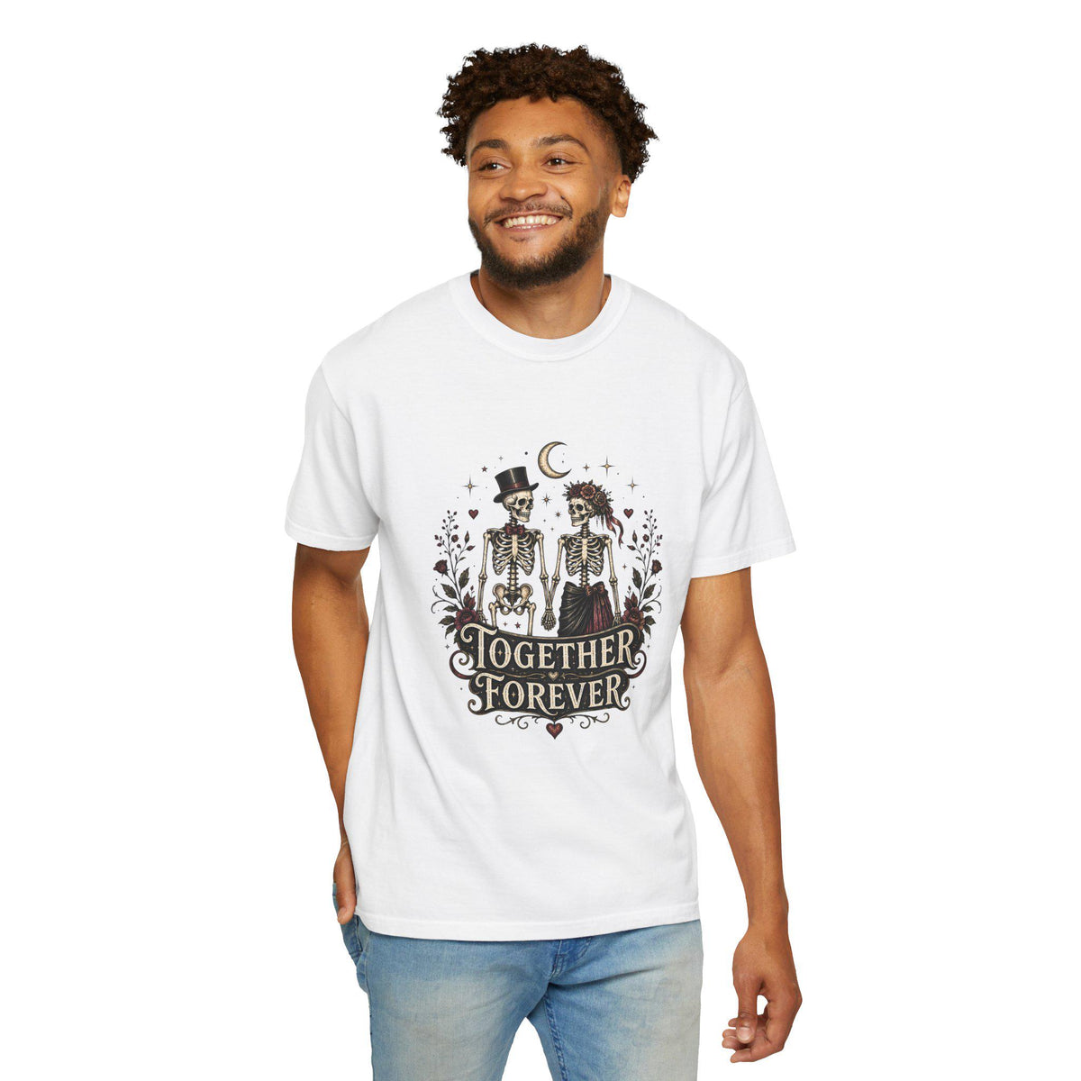 Skeleton Couple Together Forever T-Shirt | Dia de los Muertos Love