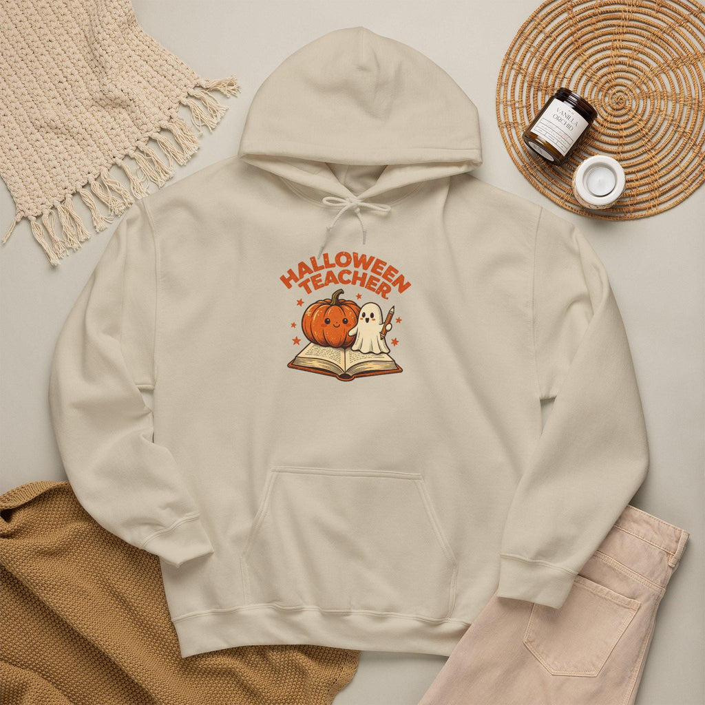 Halloween Teacher Pumpkin And Ghost Hoodie