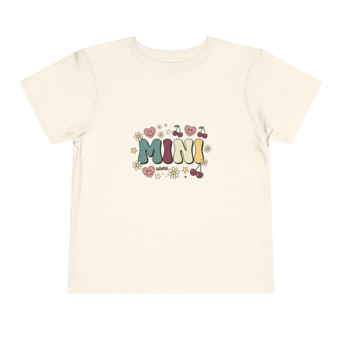 MINI floral lettering toddler tee | retro cherries hearts daisies