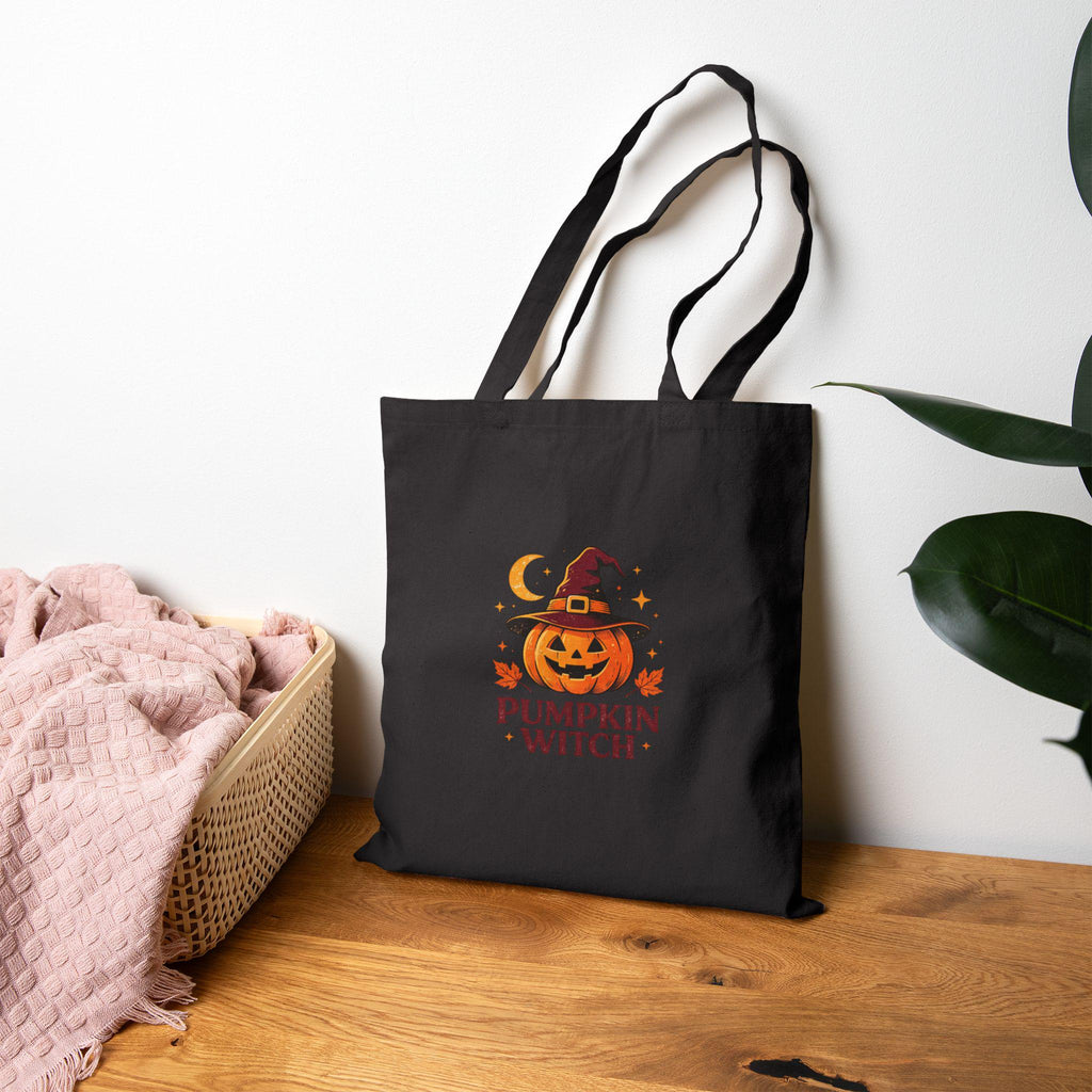 Pumpkin Witch Tote Bag