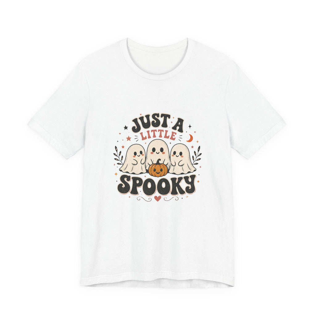 Just A Little Spooky tee | Cute Ghosts with Pumpkin Halloween Shirt