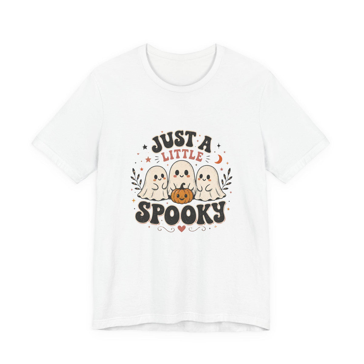 Just A Little Spooky tee | Cute Ghosts with Pumpkin Halloween Shirt