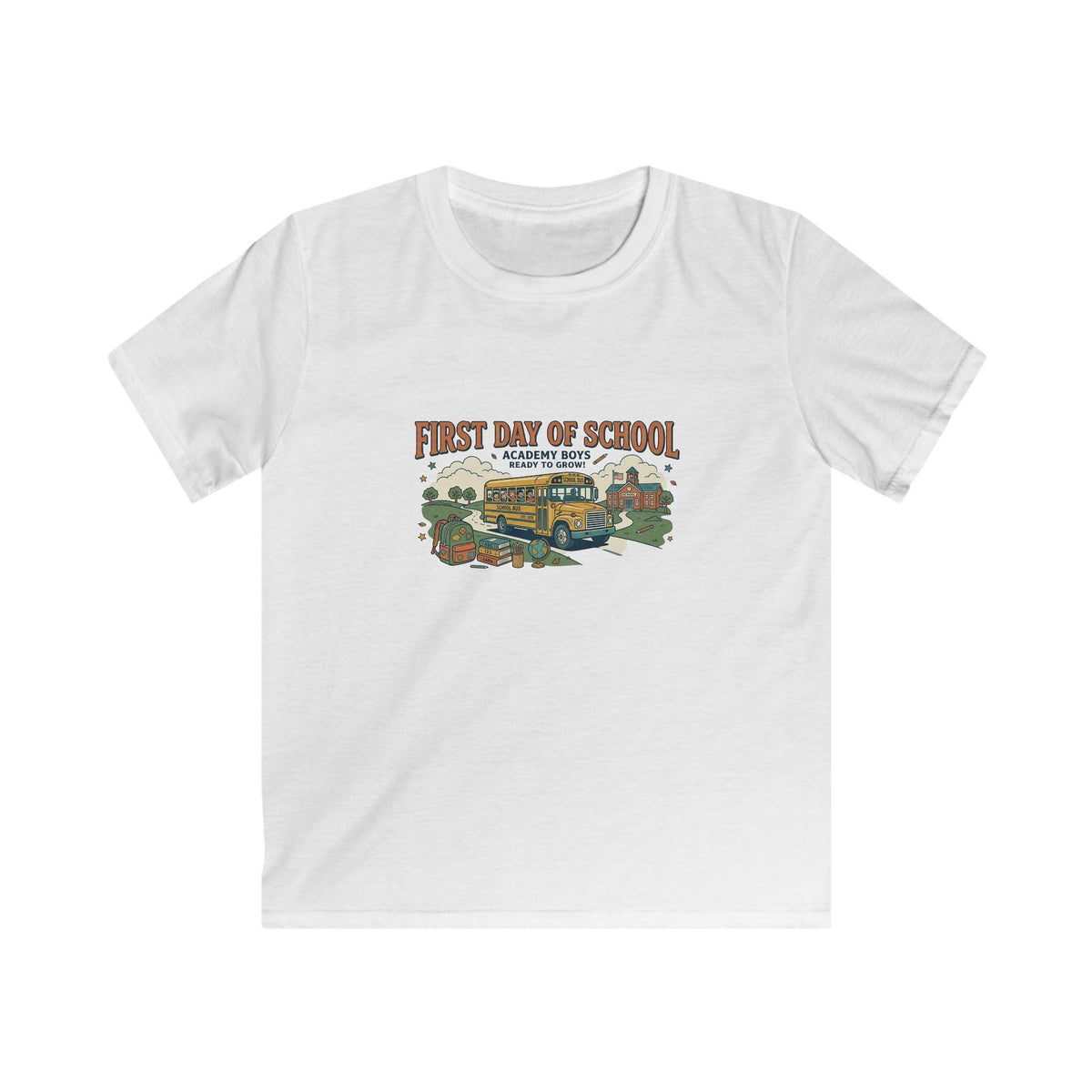 First Day of School bus illustration Kids Tee | Back to School, Classroom