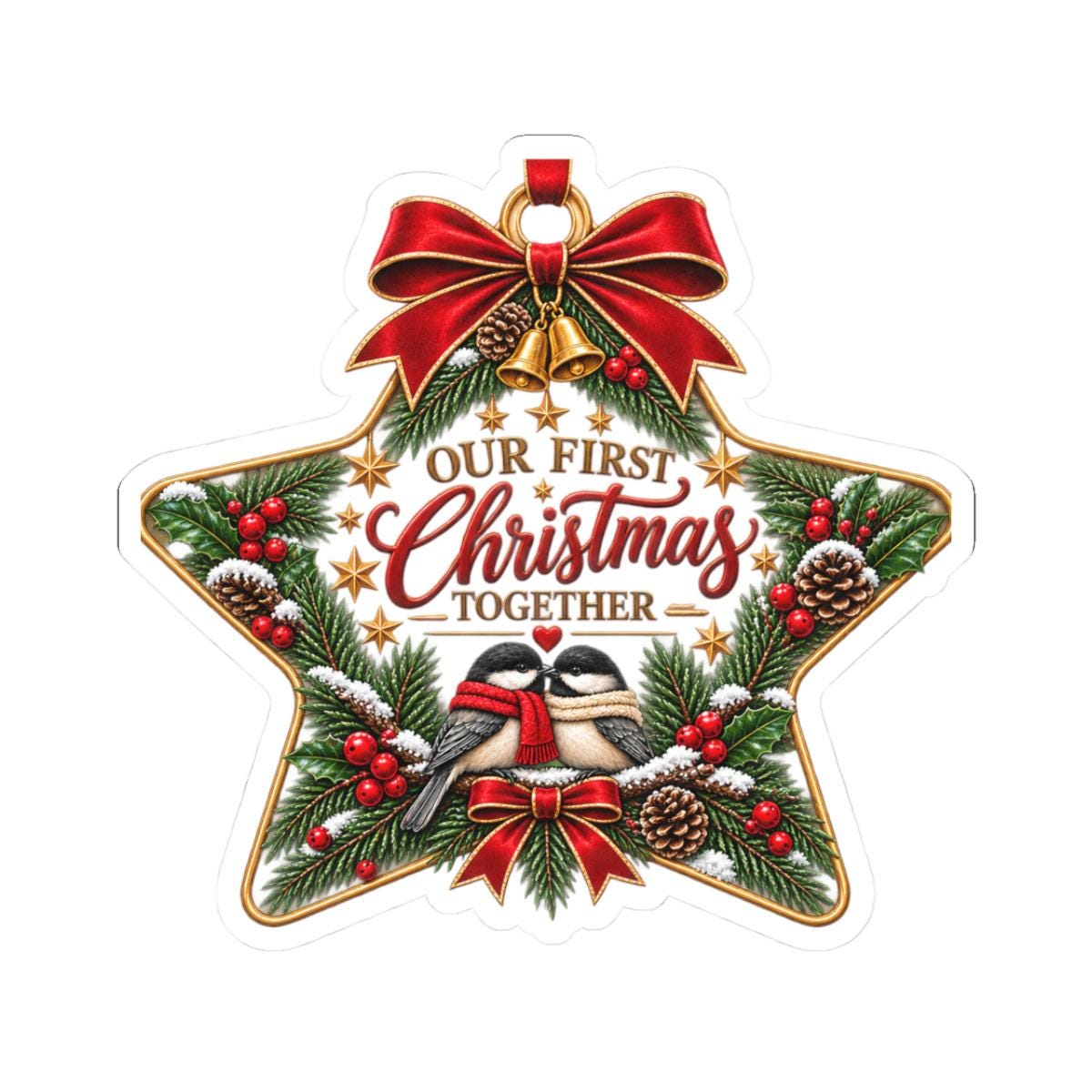 Our First Christmas Together Sticker | Kiss-Cut Holiday Decal