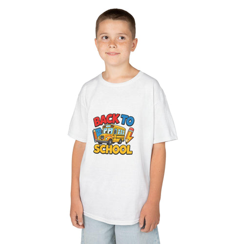 Back to School schoolbus Kids Tee | Cute Pencil Chalkboard Design