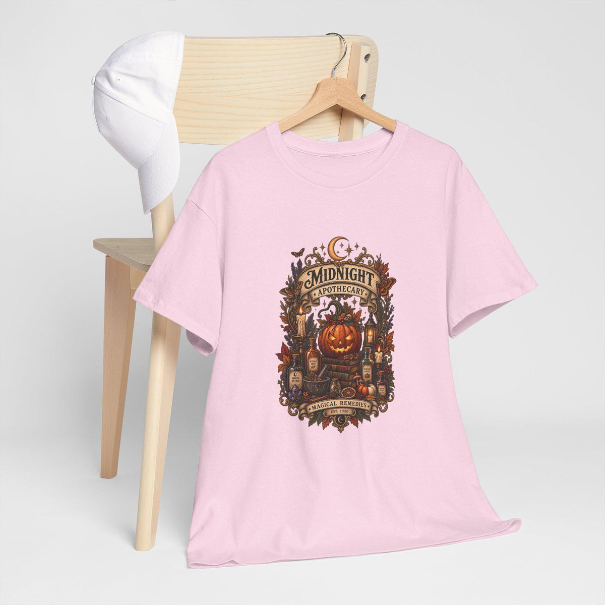 Haunted Pumpkin Apothecary T-Shirt | Halloween pumpkin, vintage potion label