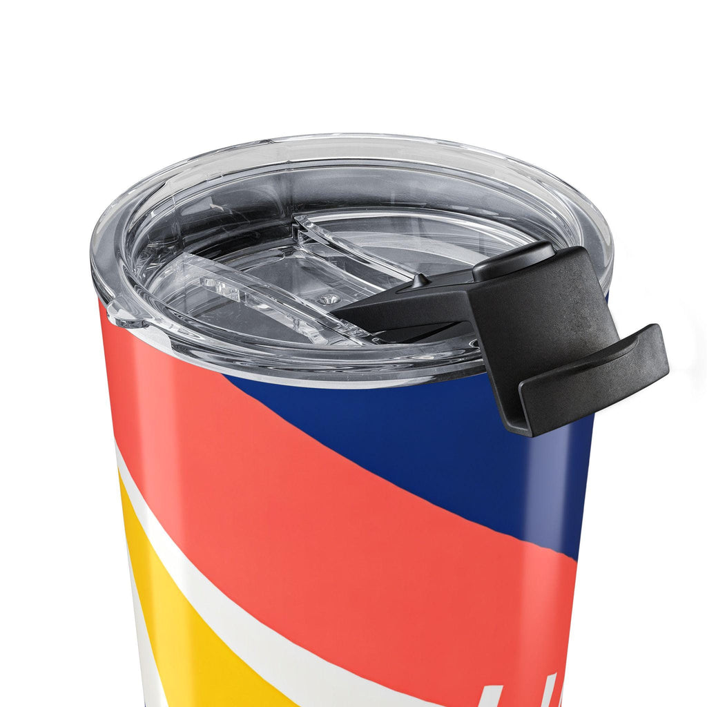 Colorblock Abstract Waves Tumbler 20oz | Modern Geometric Drinkware