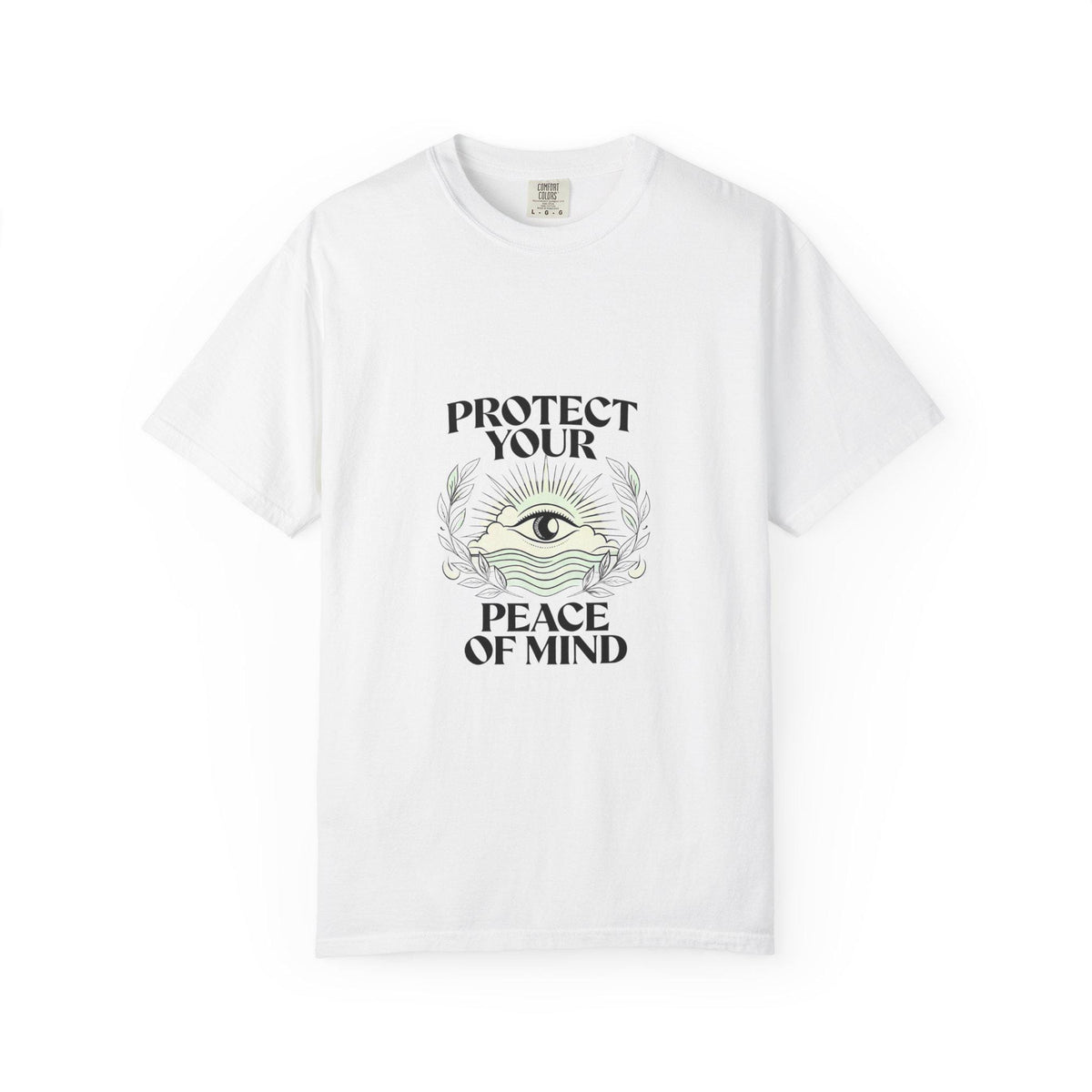 Protect Your Peace of Mind T-Shirt | All Seeing Eye Spiritual Tee | Third Eye Meditation Shirt | Mindful Gift for Her Him | Boho Cottagecore