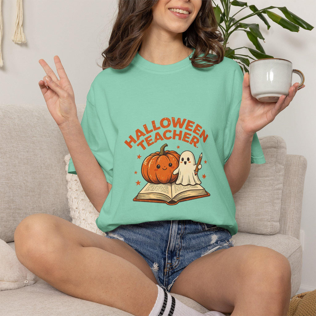 Halloween Teacher Pumpkin and Ghost T-shirt | Cute Spooky Classroom Tee