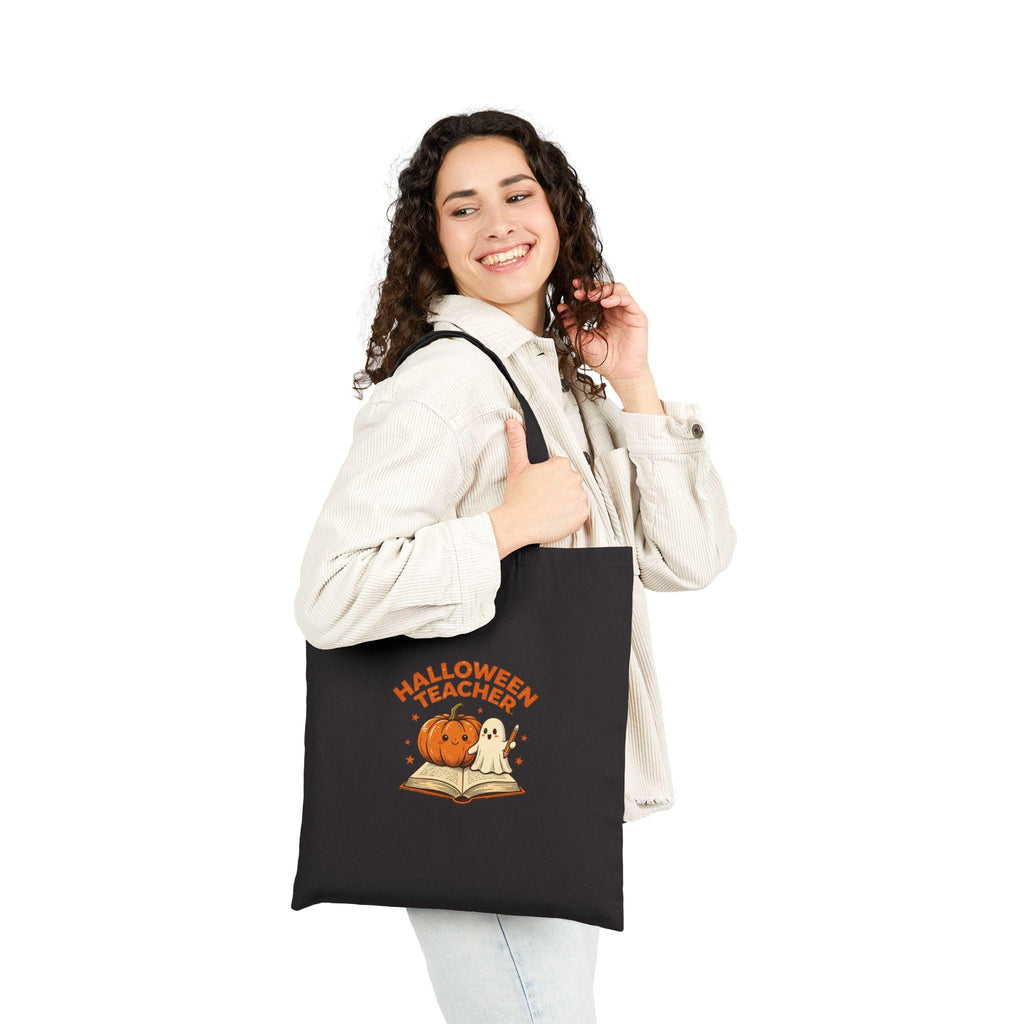 Halloween Teacher Pumpkin And Ghost Tote Bag
