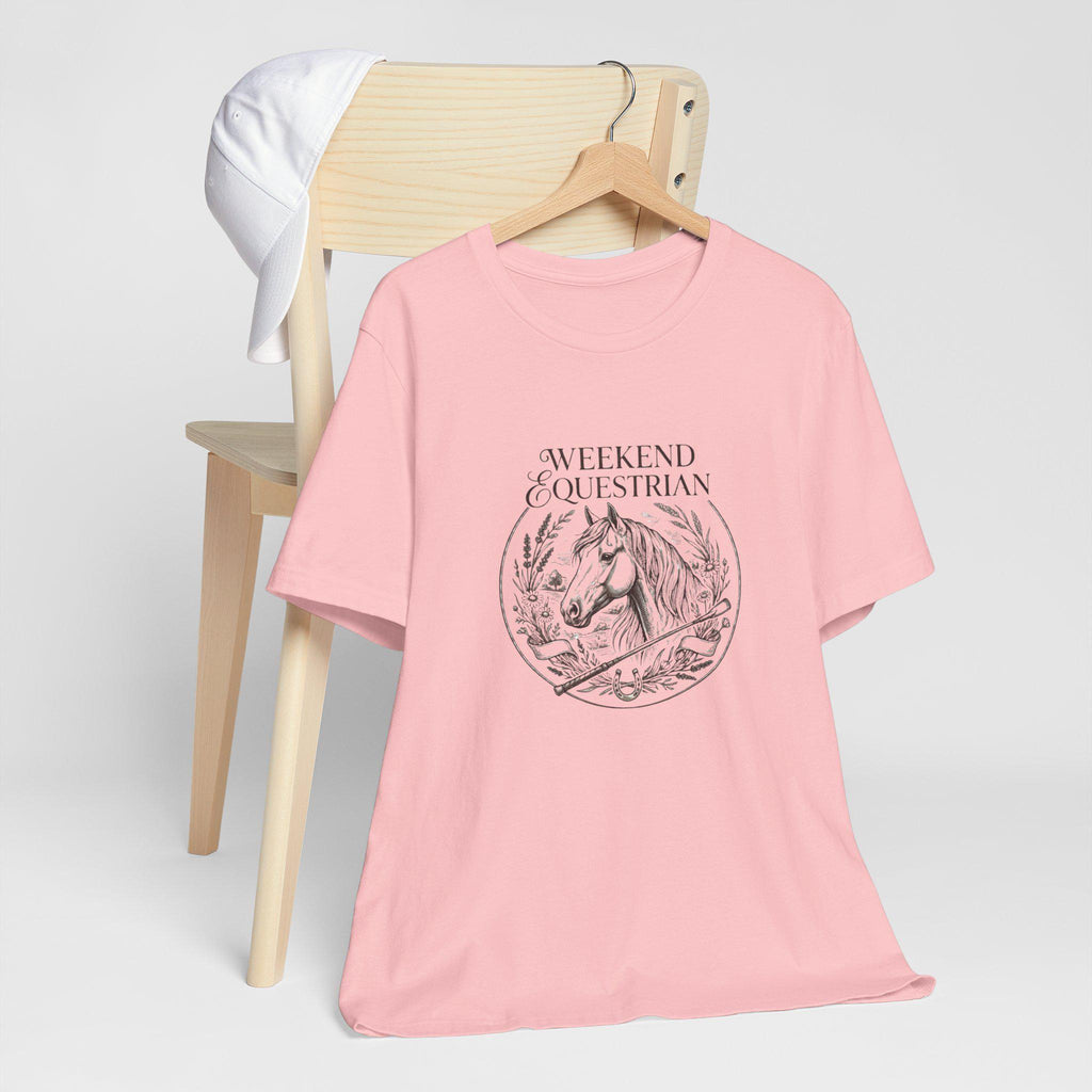 Weekend Equestrian horse illustration T-Shirt | Vintage equine line art