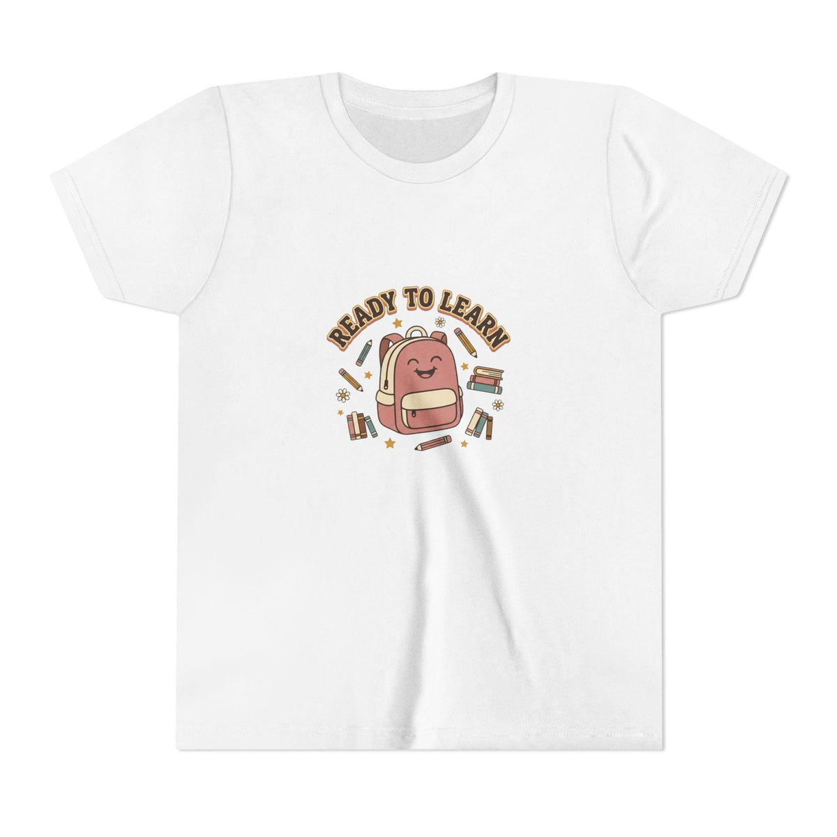 Ready to Learn Backpack Youth Tee | Back to School Kids Shirt