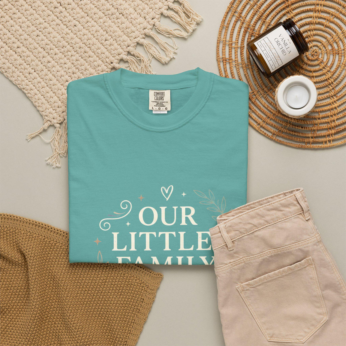 Floral Wreath Script T-Shirt | Minimal Botanical Tee