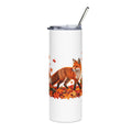 Autumn Fox Leaves Stainless Steel Tumbler