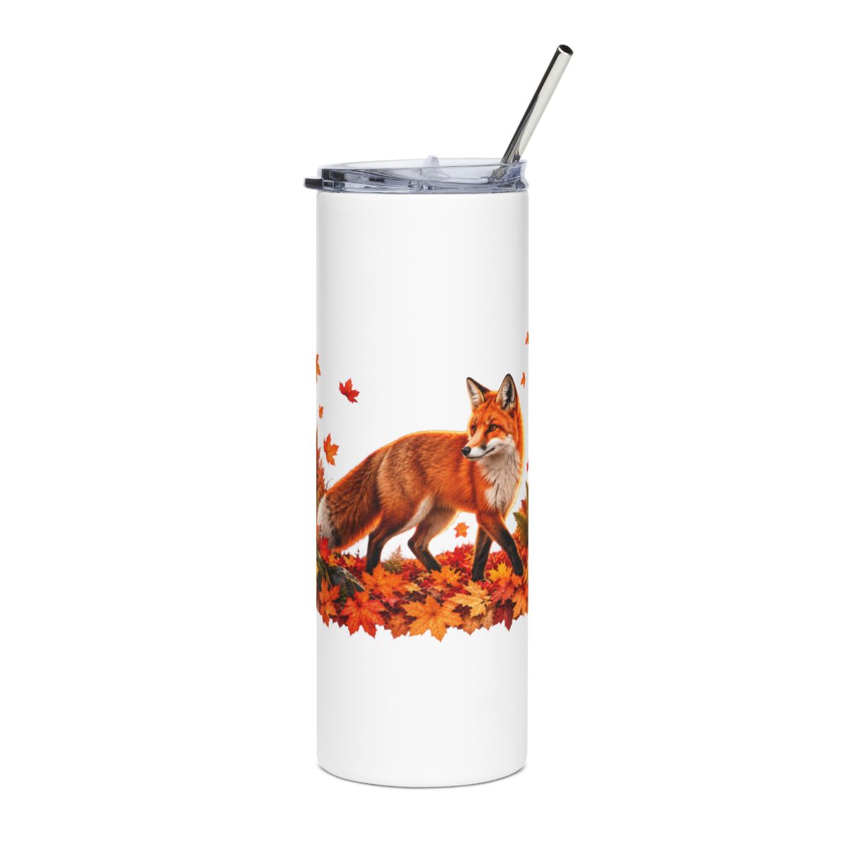Autumn Fox Leaves Stainless Steel Tumbler