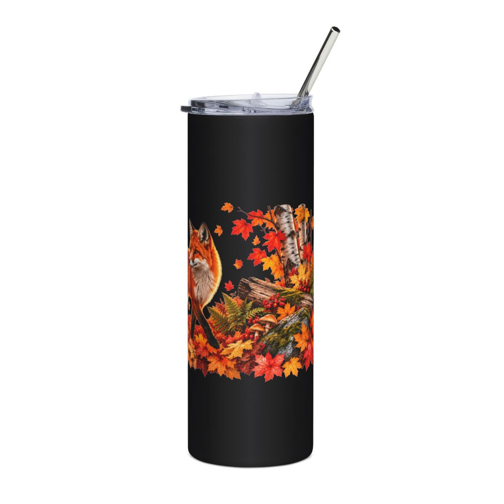 Autumn Fox Leaves Stainless Steel Tumbler