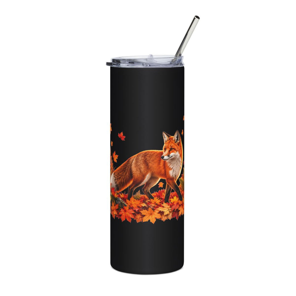 Autumn Fox Leaves Stainless Steel Tumbler