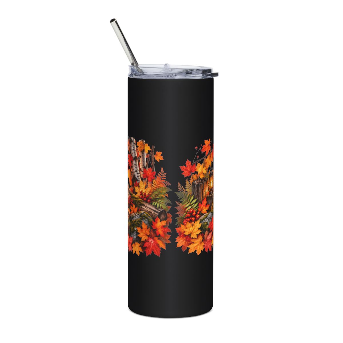 Autumn Fox Leaves Stainless Steel Tumbler
