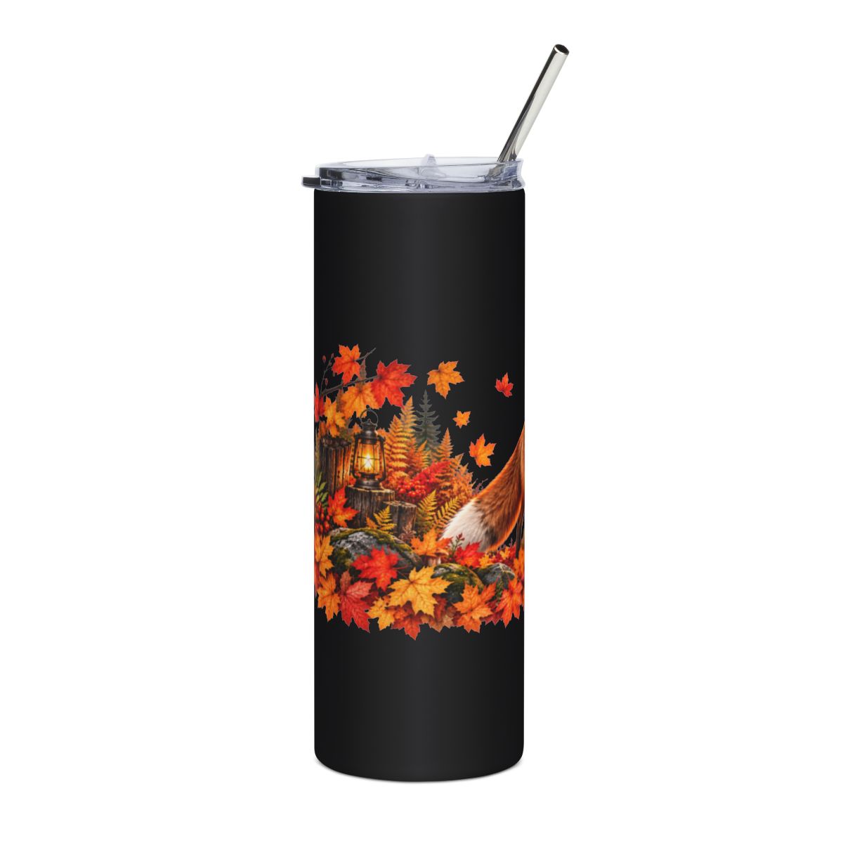 Autumn Fox Leaves Stainless Steel Tumbler