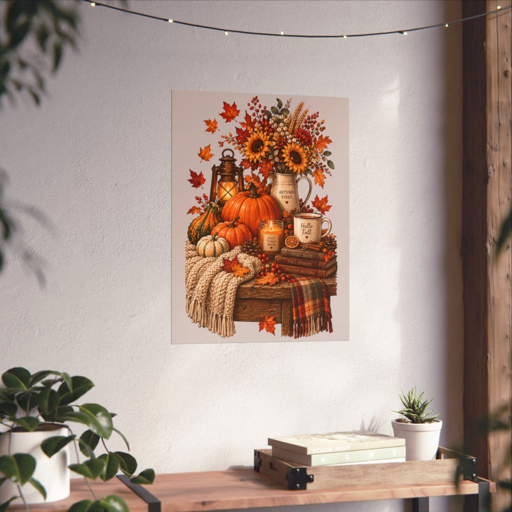 Autumn Harvest Pumpkins poster | Matte Vertical Poster