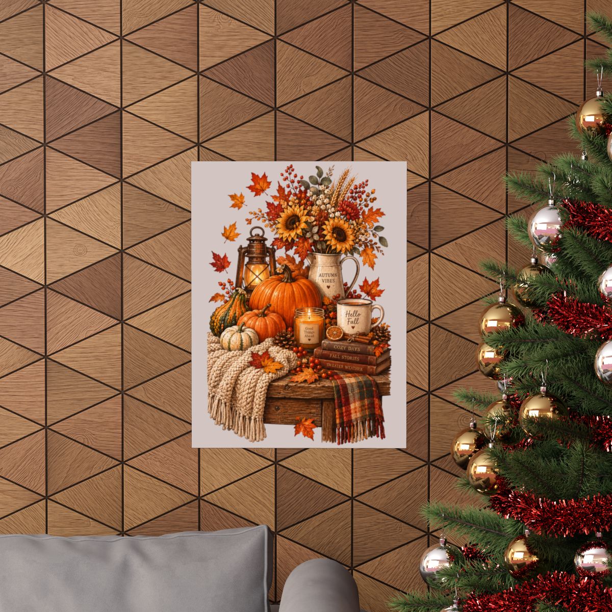 Autumn Harvest Pumpkins poster | Matte Vertical Poster