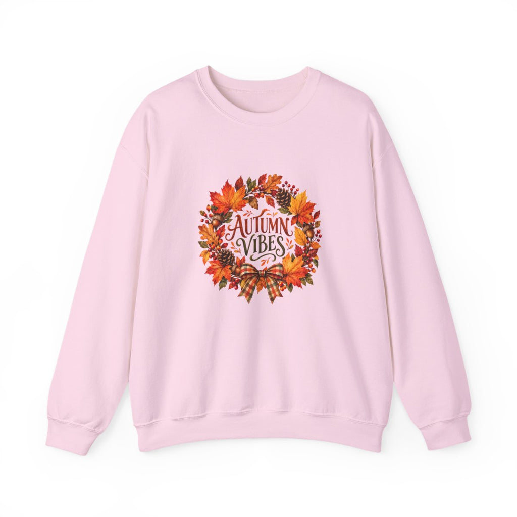 Autumn Vibes wreath Sweatshirt | Fall leaves, cozy seasonal design