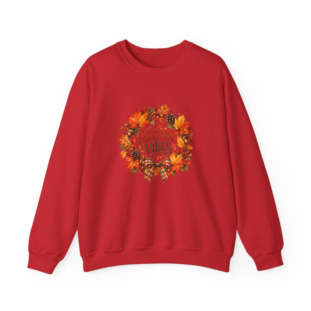 Autumn Vibes wreath Sweatshirt | Fall leaves, cozy seasonal design