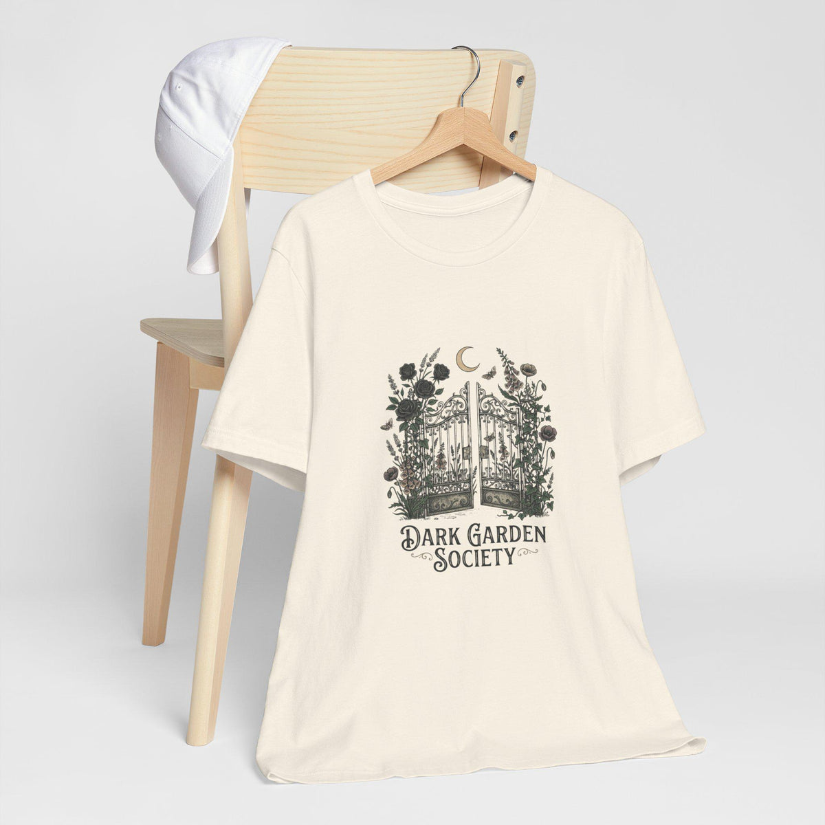 Dark Garden Society Tee | Moon Gate Floral Illustration