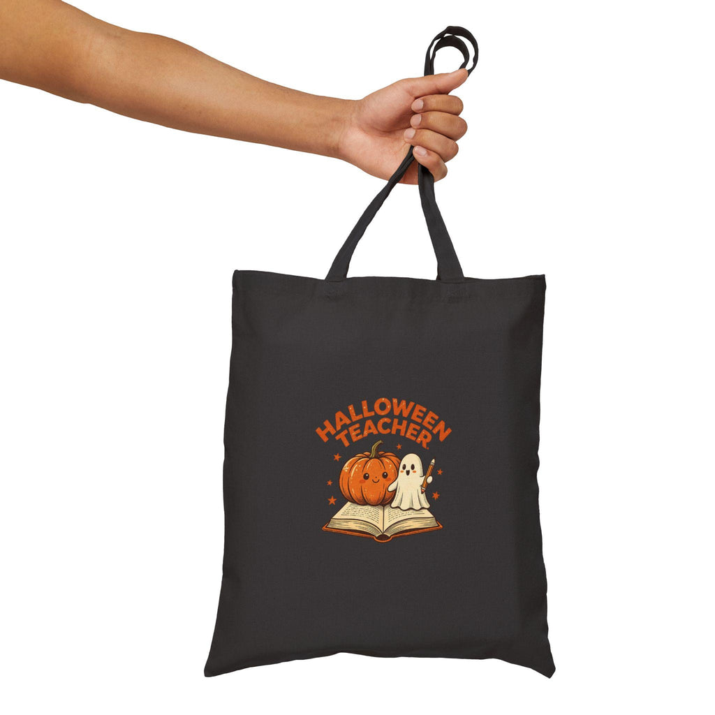Halloween Teacher Pumpkin And Ghost Tote Bag