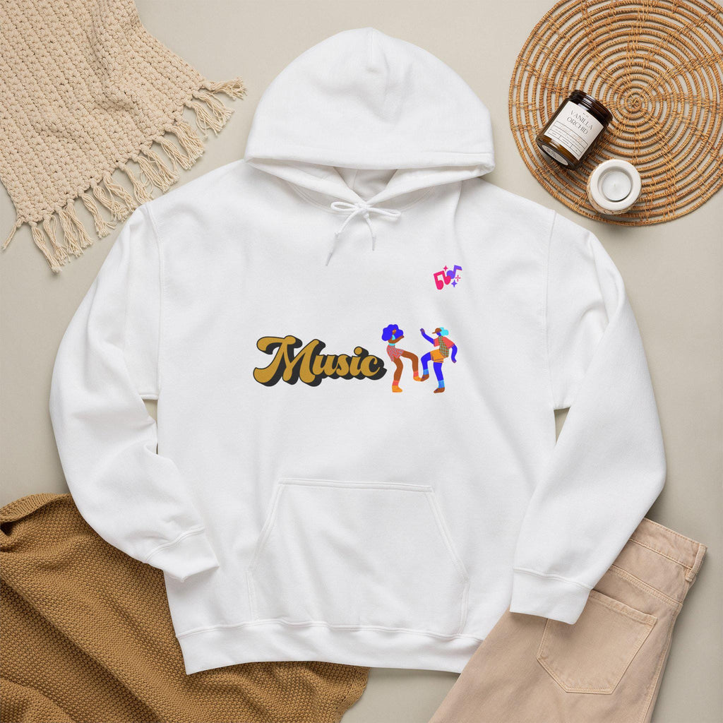 Dancing Couple Cropped Hoodie | Retro Music Funk Illustration