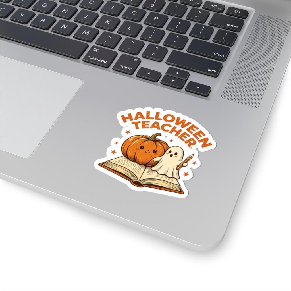 Halloween Teacher Pumpkin And Ghost Sticker