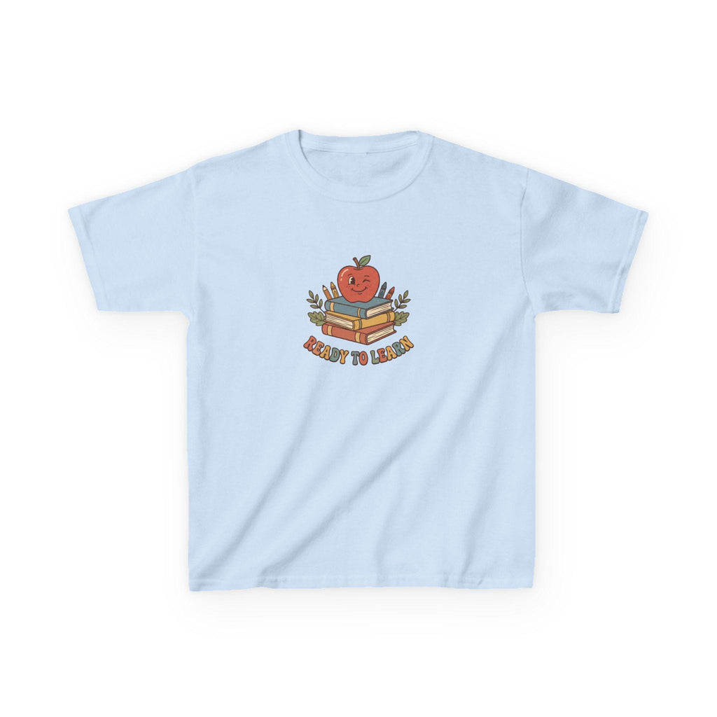 Apple on Books Kids T-Shirt | Back to School Cute Teacher Shirt